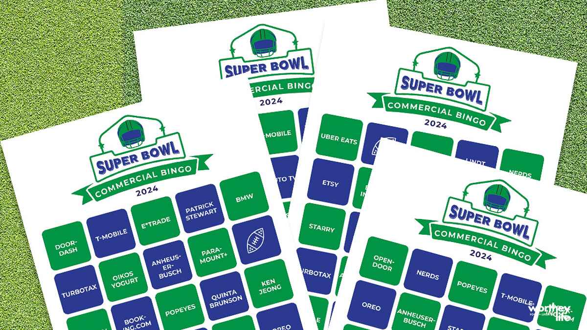 Super Bowl Commercial Bingo