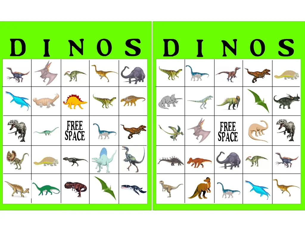 Dinosaur Bingo 