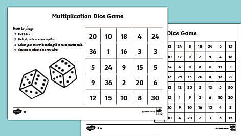 Multiplication Games With Dice