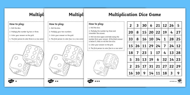 Multiplication Games With Dice