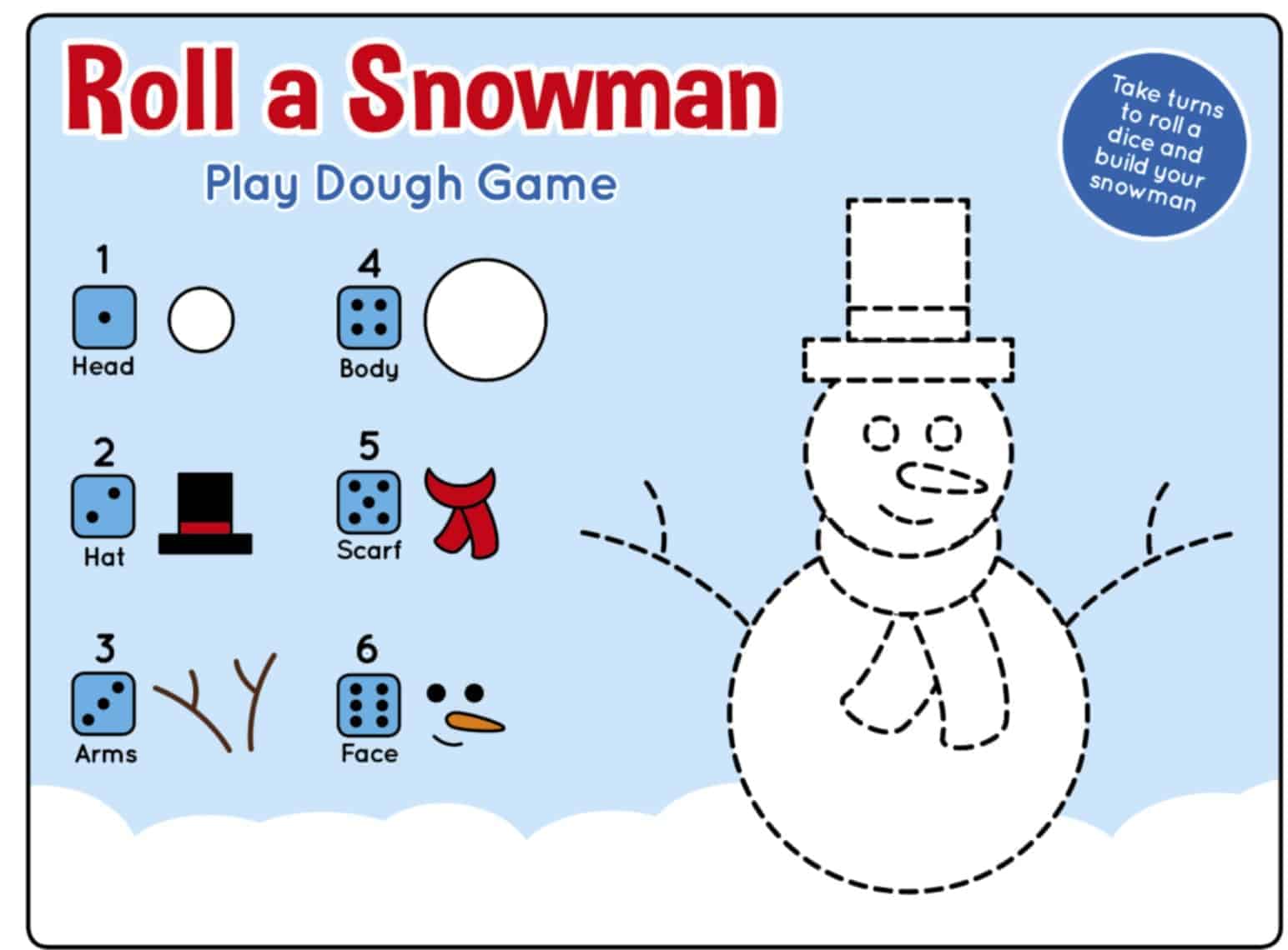 Snowman Dice