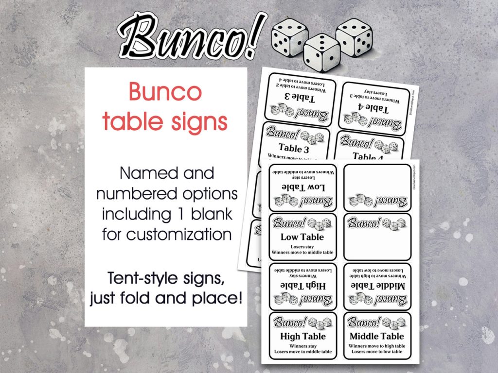 Bunco dice