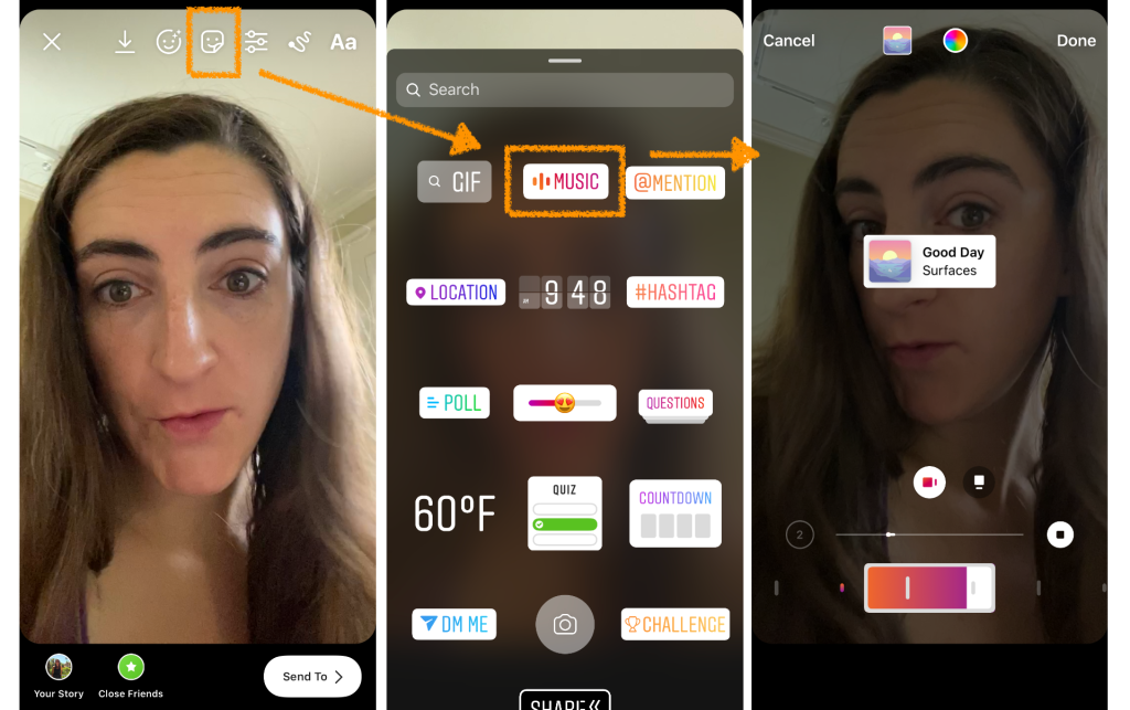 Adding Music To Instagram Story